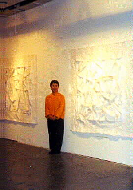 Haruno Arai with her work